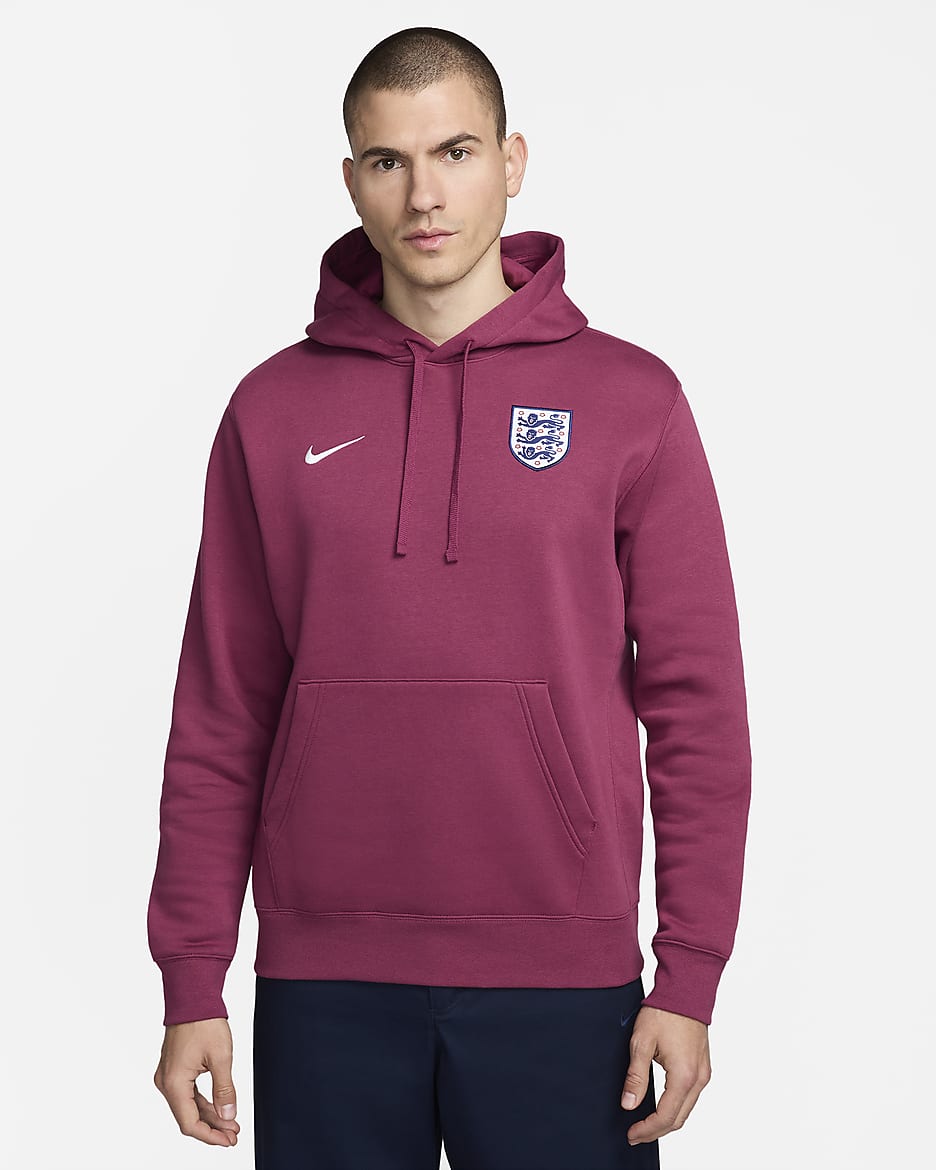 Felpa pullover da calcio con cappuccio Nike Inghilterra Club Uomo